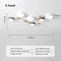 Plafonnier LED en bois : design nordique moderne