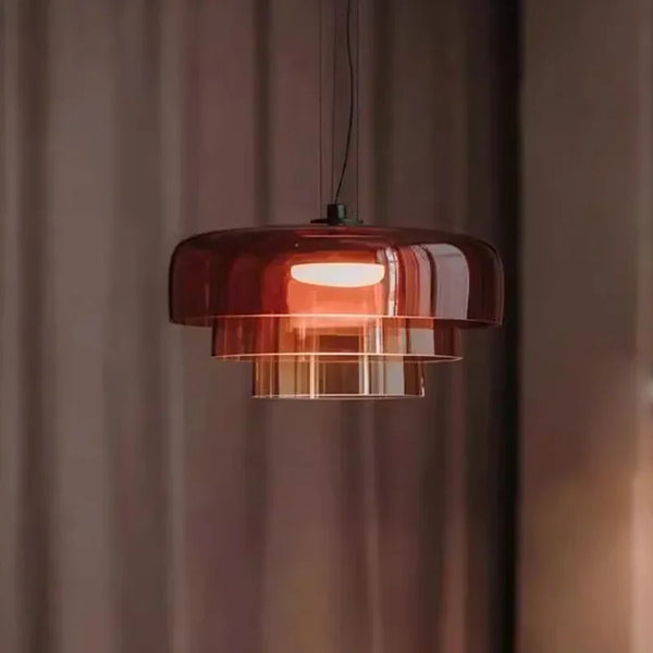 Lustre nordique en fil de verre pour une décoration moderne