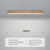 Lustre LED Bois Nordique Minimaliste
