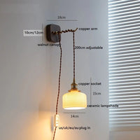 Applique Murale LED Noyer Cuivre - Élégance Moderne