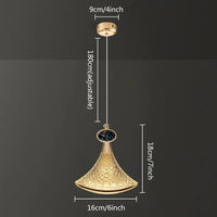 Plafond LED nordique en cristal : suspension lumineuse pour un éclairage élégant