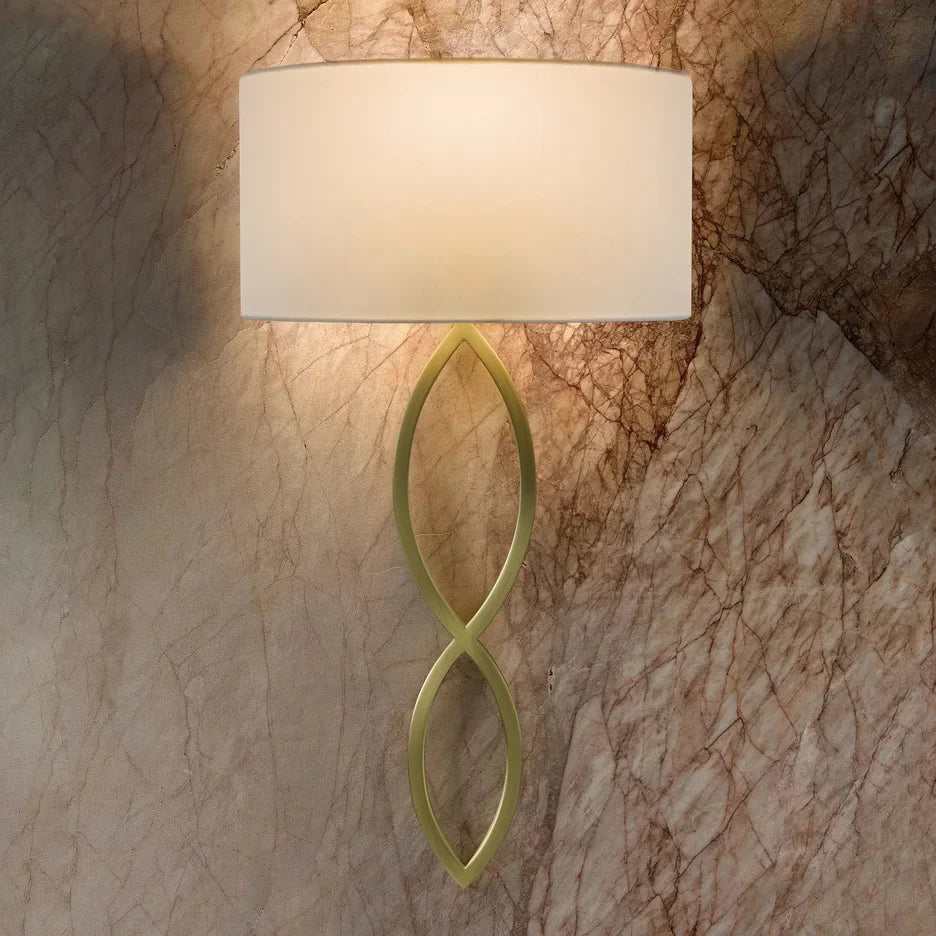 Applique murale LED en tissu avec cercle créatif en fer - Éclairage moderne de qualité