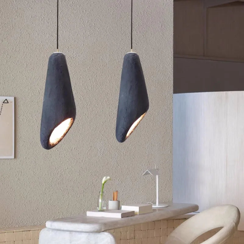 Suspension Nordique en résine Wabi Sabi pour éclairer votre salle à manger ou votre bar à la maison