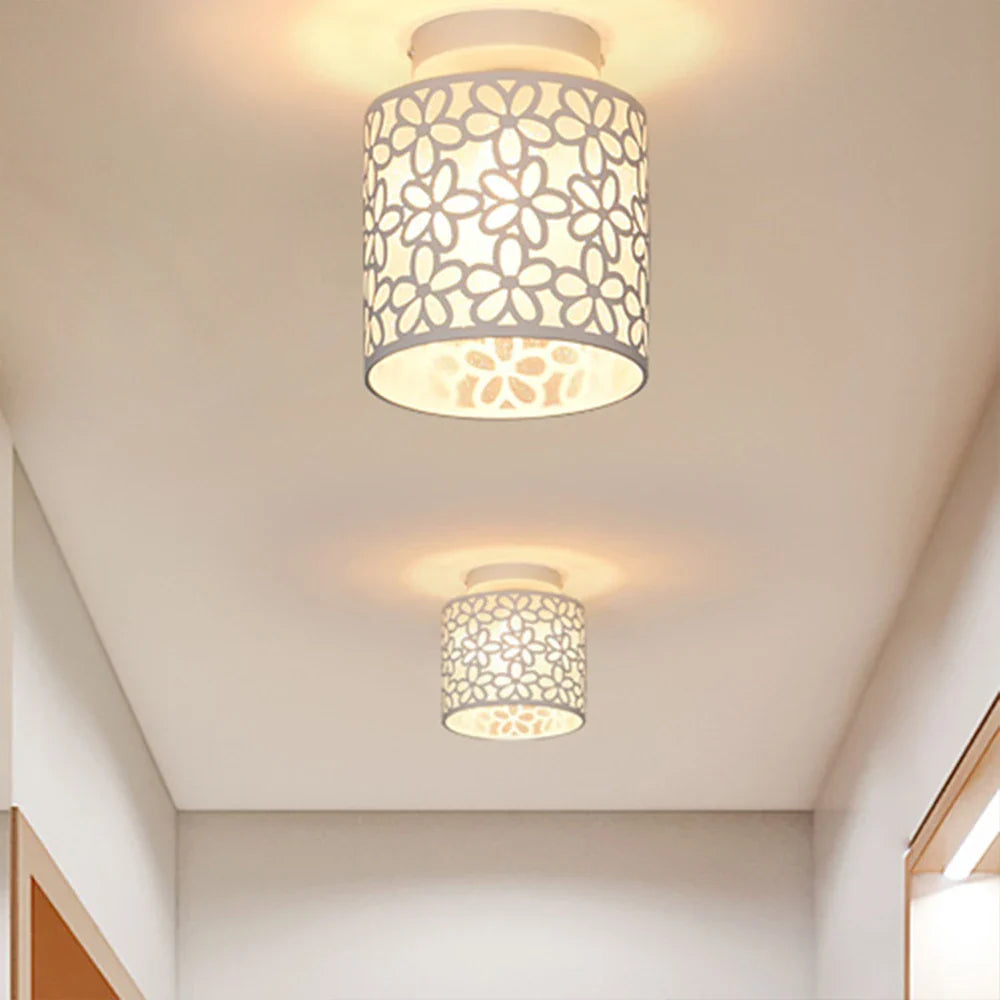 Plafonnier nordique moderne avec imprimé floral - Éclairage artistique et décoration