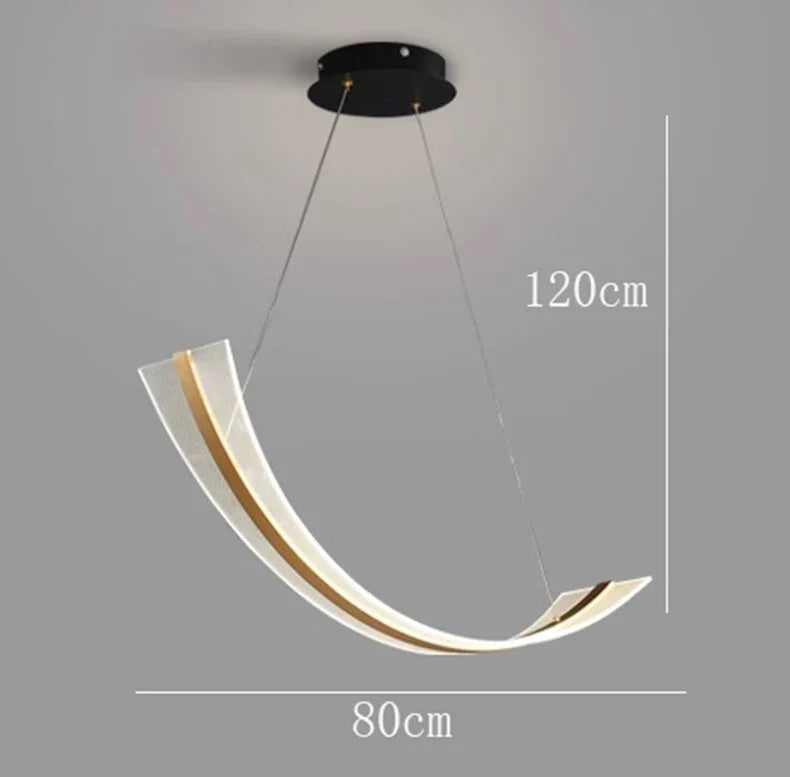 Lustre design contemporain pour salle à manger avec éclairage intérieur LED décoratif