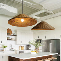 Suspension Zen en rotin de bambou