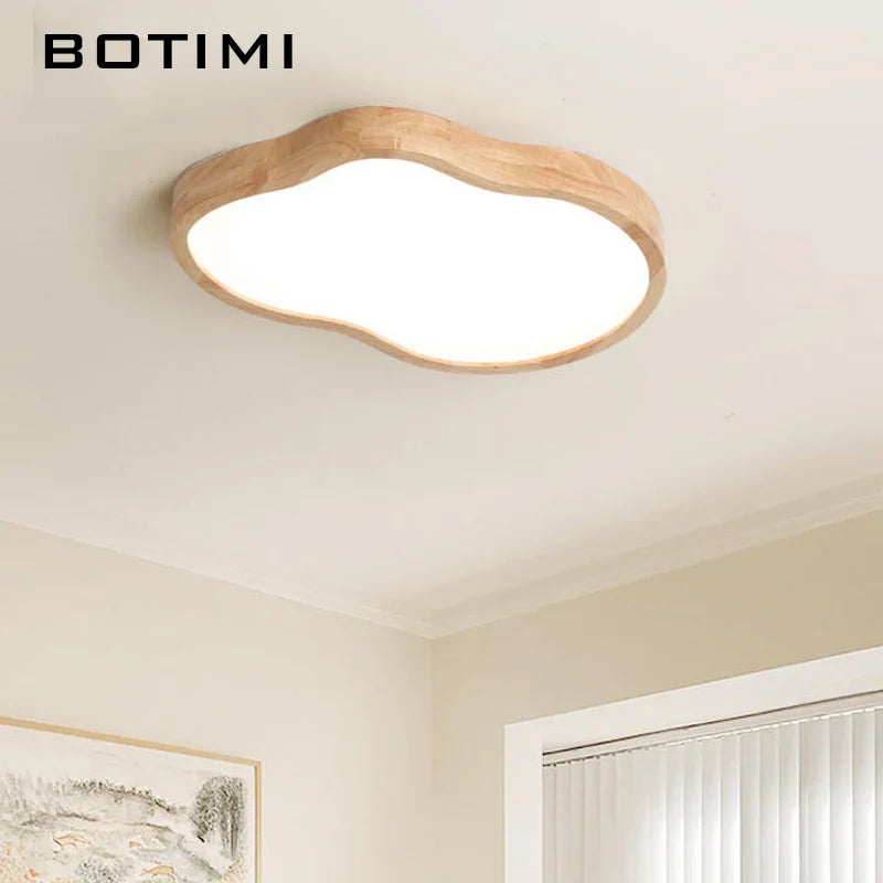 Plafonnier LED Bois Moderne