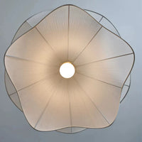 Suspension LED en tissu de Style Scandinave Minimaliste Crème