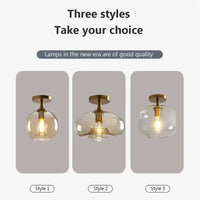 Plafonnier LED en verre de style minimaliste moderne