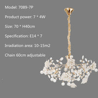 Lustre céramique blanc - Collection Fleurs