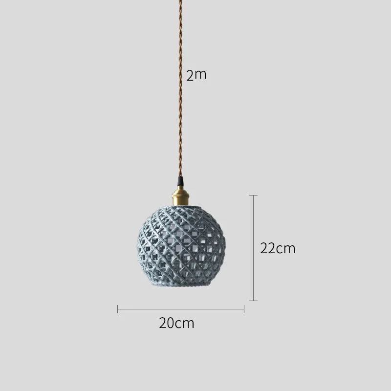 Suspension LED Blanc en Céramique - Style Nordique Moderne - Cuivre Suspension Lampe