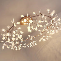 Lustre LED Modern Branché à Branches Rondes pour Suspension