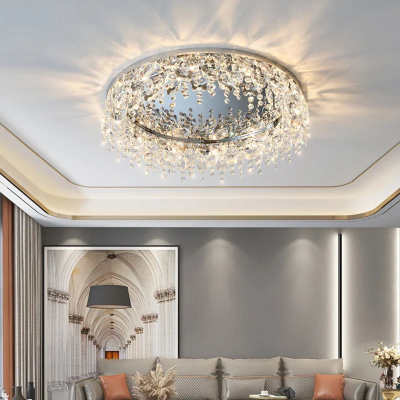Plafonnier LED Cristal Luxe Moderne