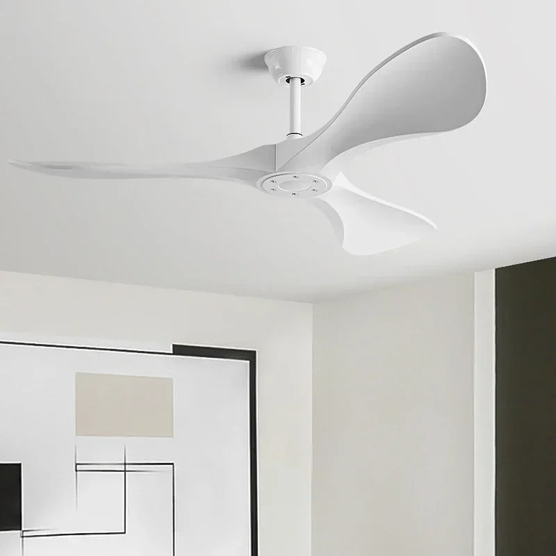 Ventilateur de plafond design à trois pales avec éclairage intégré et commande à distance