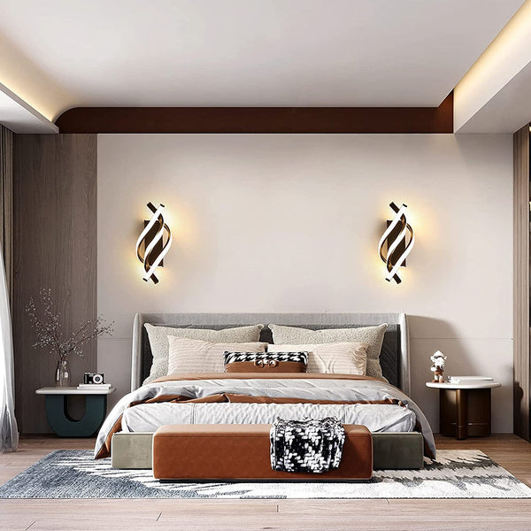 Applique murale LED en spirale d'aluminium - Style Psalm