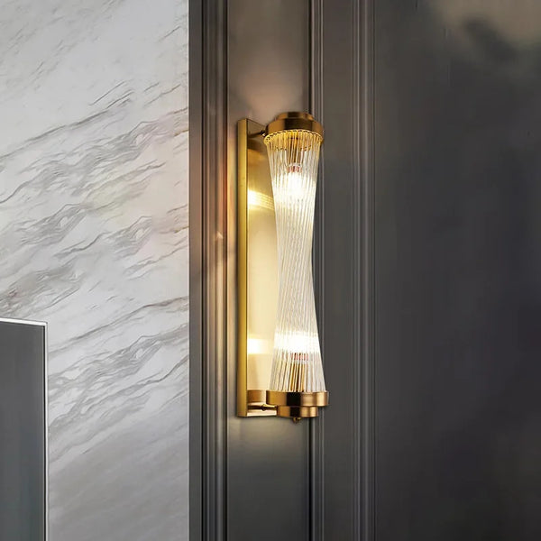 Applique murale réglable en or avec lampe en cristal de luxe LED - Édition Prestige