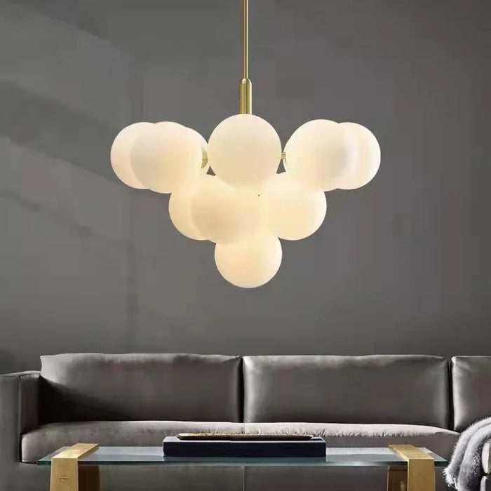 Lustre LED moderne en verre pour hôtel avec escaliers