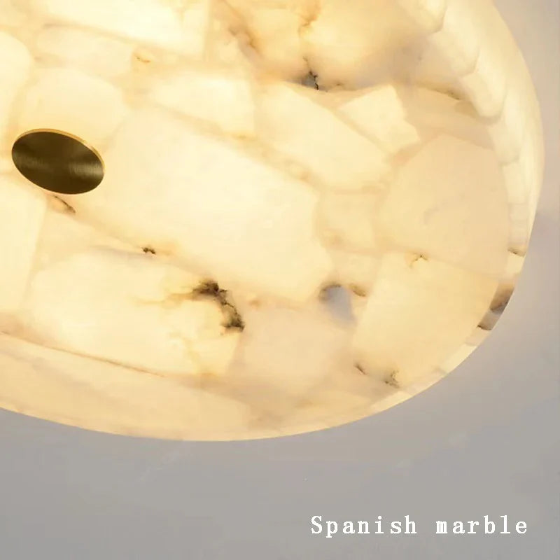 Plafonnier LED Marbre Blanc - Style Moderne