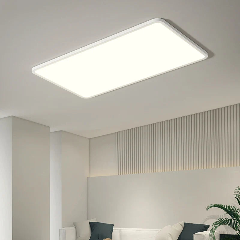 Plafonnier LED Ultra-mince Rectangulaire Minimaliste Scandinave Moderne en Acrylique