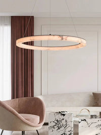 Suspension LED Luxe en Marbre Authentique
