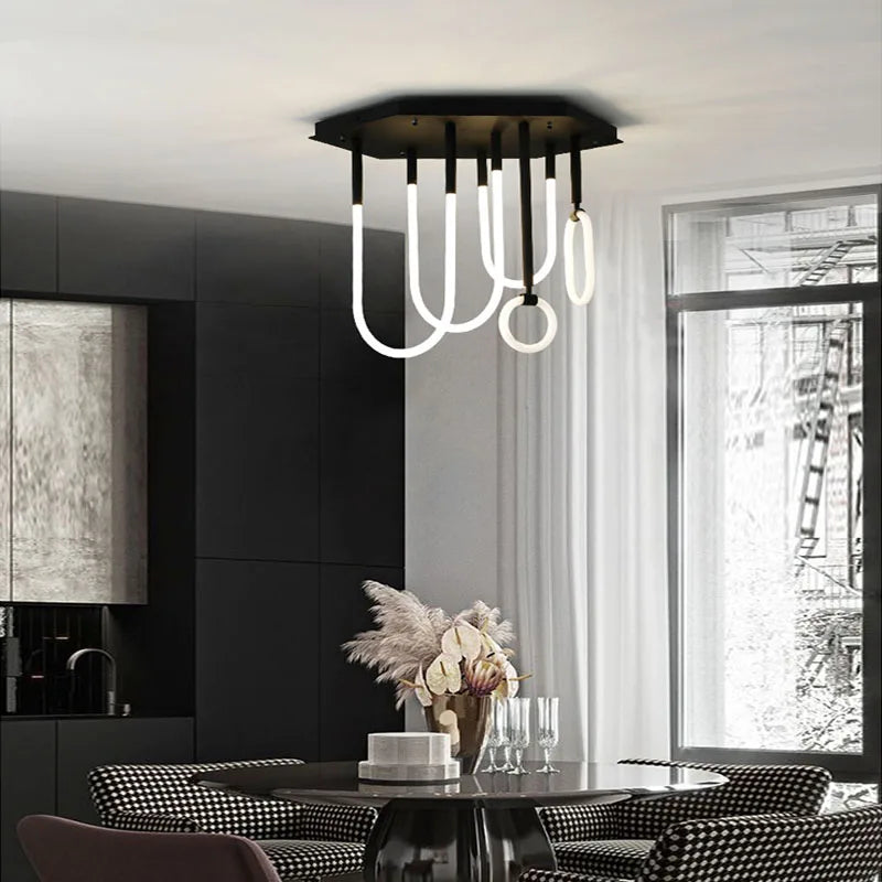 Lustre NordiLight : Combinaison Minimaliste Moderne LED Dimmable