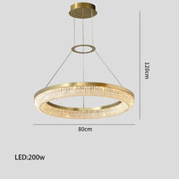 Lustre de luxe LED rond design moderne 2024 pour intérieur - Élégance Lumineuse