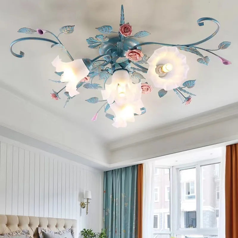 Plafonnier Fleur Chaud et Romantique pour Chambre de Princesse