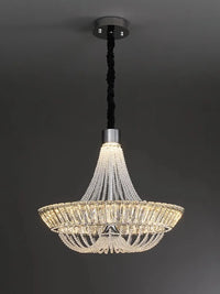 Lustre Moderne en Cristal Français LED pour Hôtel et Villa Prestigieuse