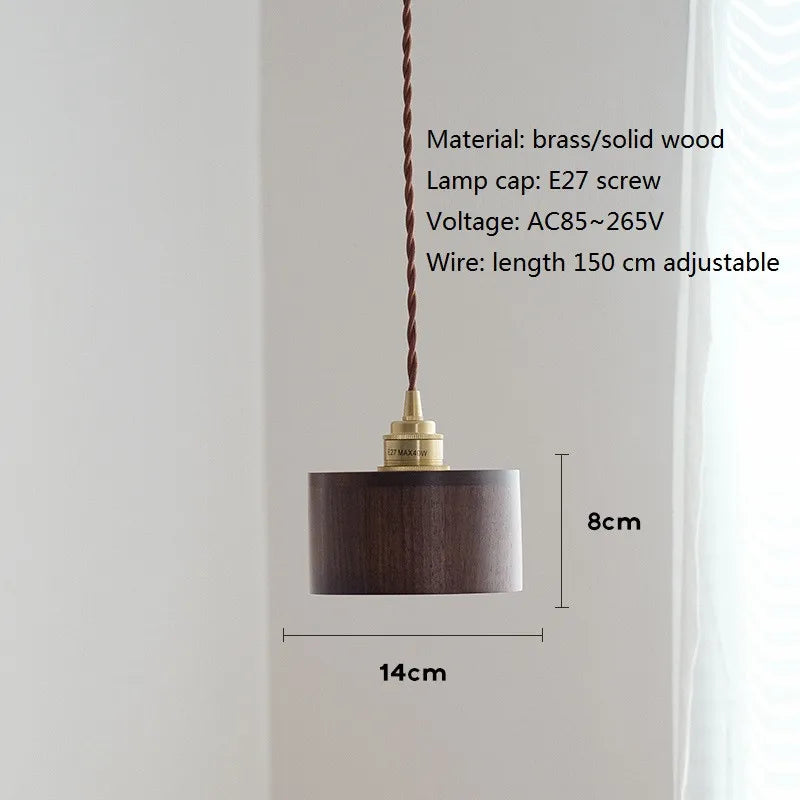 Suspension LED en bois au design nordique contemporain