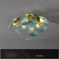 Lampes suspendues design en verre bleu pour couloir, Bar et chambre - Suspension Luminaire Moderne