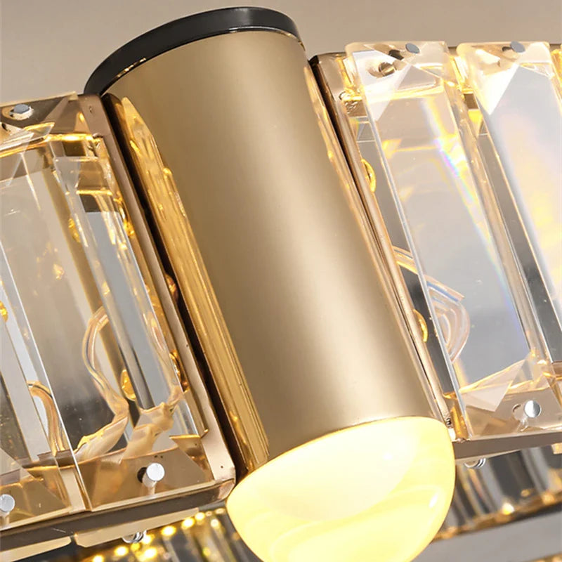 Lustre LED Nordique : Anneau Rond en Cristal Post-Moderne