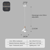 Suspension nordique en bois - Élégance minimaliste