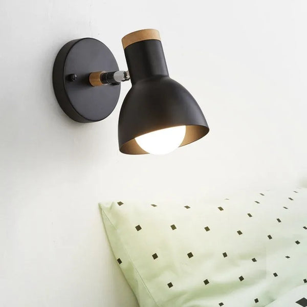 Applique murale LED nordique en bois - Style minimaliste