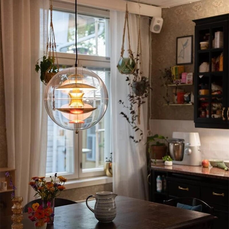 Suspension Globe: Design nordique en verre