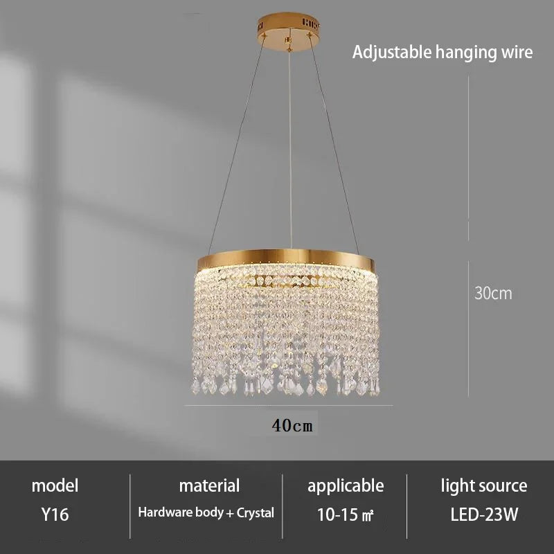 Plafonnier LED Moderne en Cristal - Luminaire Décoratif d'Intérieur