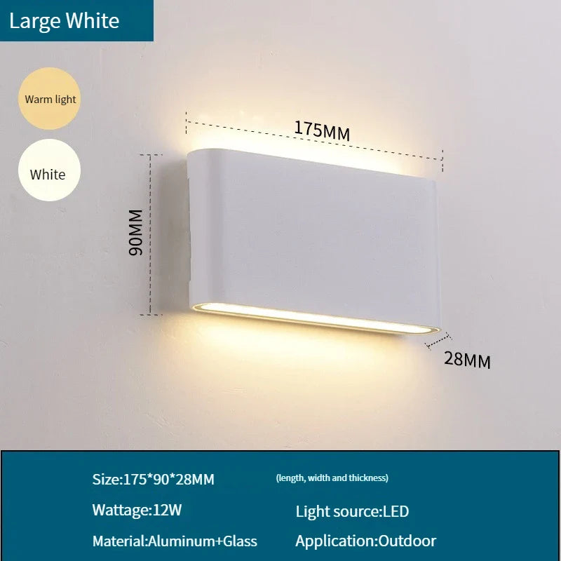 Applique Murale Étanche LED pour Extérieur et Intérieur - Lumières Brillantes