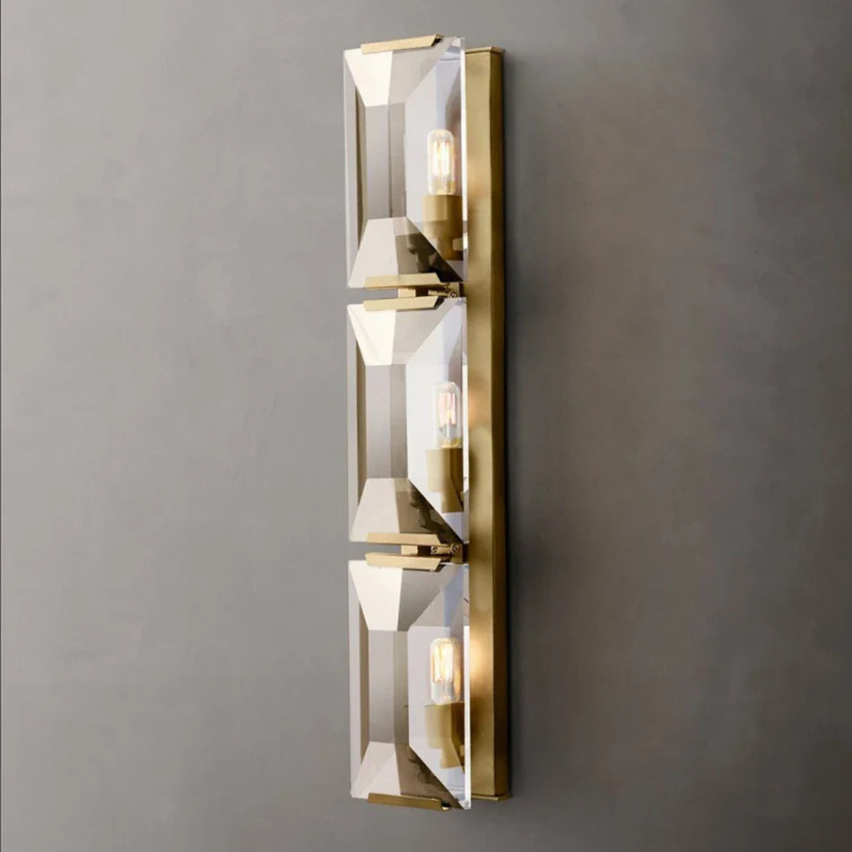 Applique murale LED en cristal pour chambre et salon - Éclairage élégant et moderne