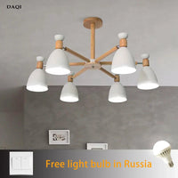 Lustre en bois massif moderne pour plafond d'hôtel