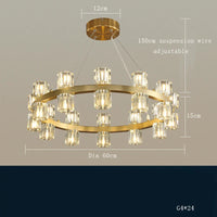 Lustre en laiton et cristal Luxe & Élégance