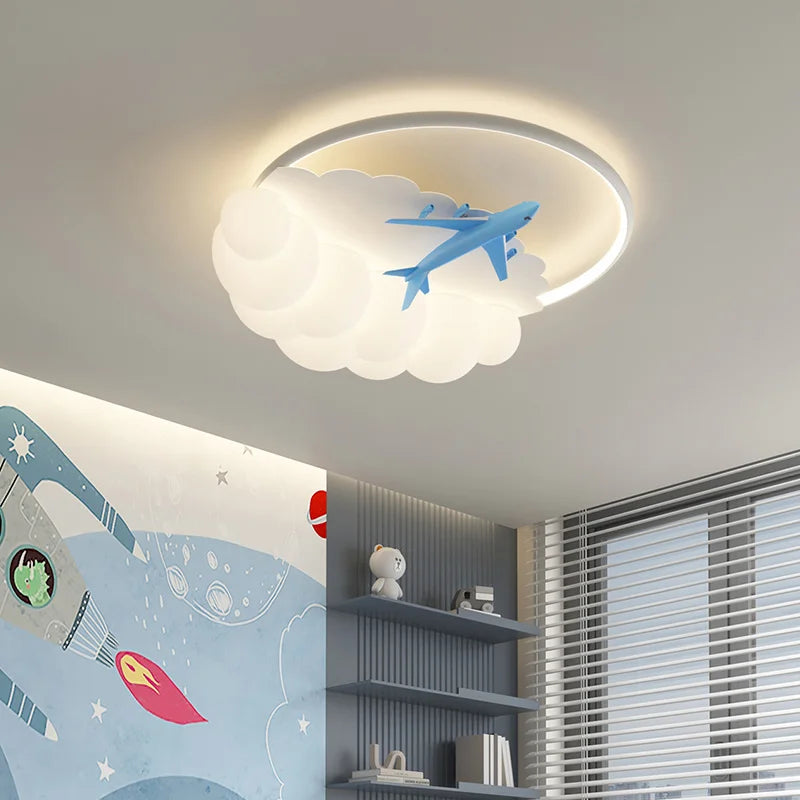 Lustre Avion LED Moderne pour Enfant