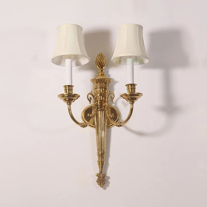 Applique Murale Double Tête Style Nordique en Cuivre LED Rétro - Nordic Glow