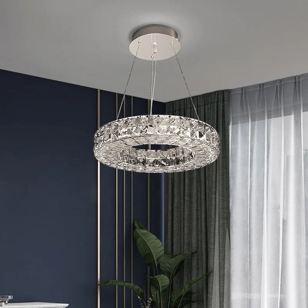 Lustre en cristal design de luxe - Collection Éclat Moderne