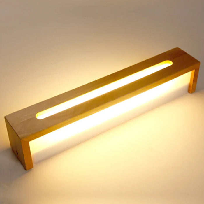 Applique murale LED en bois massif nordique à longue bande