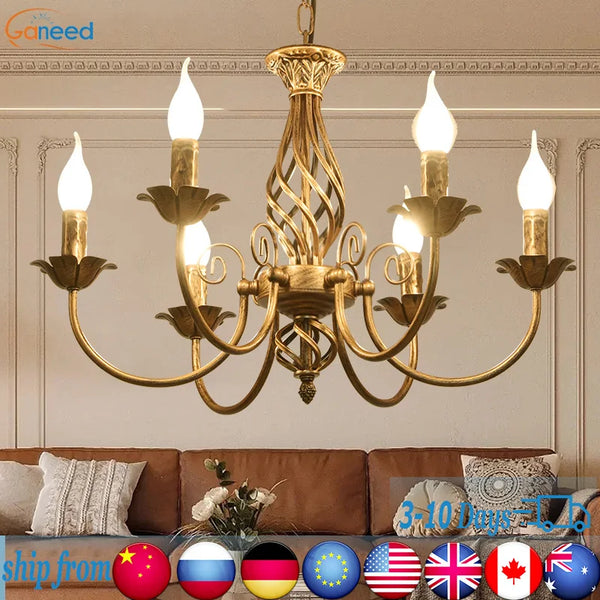 Lustre de ferme en bronze - Collection rustique chic