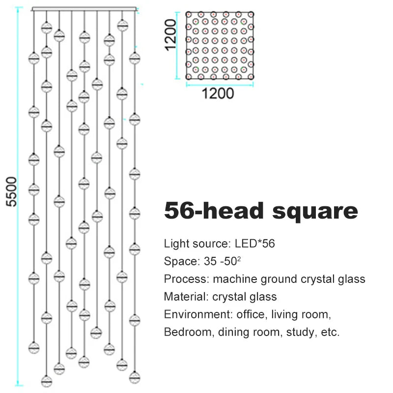 Lustre en cristal moderne avec boule tournante LED suspendue - LUXE LUMINEUX