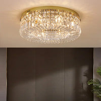 Plafonnier Led en cristal au design contemporain