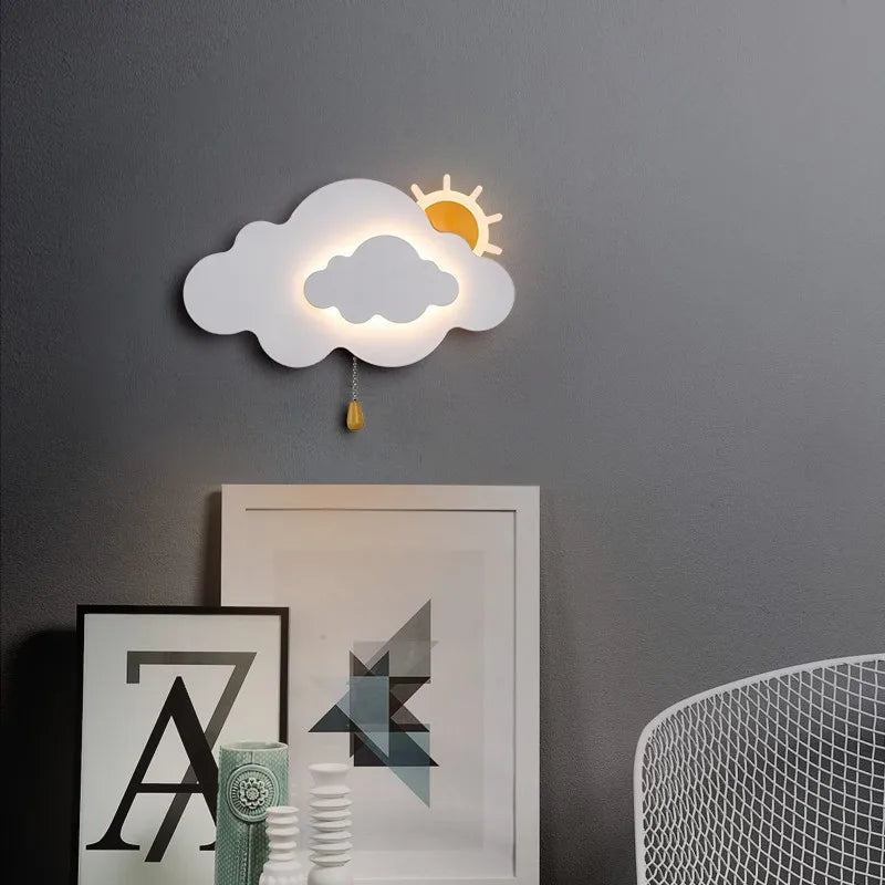 Applique murale pour enfants en forme de nuage : design minimaliste et moderne