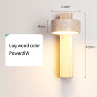 Applique murale bois noyer LED pivotante