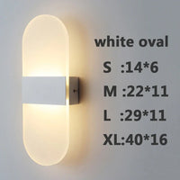 Applique Murale LED Design pour Chambre avec Effet Acrylique Elliptique