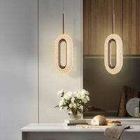 Plafond LED nordique en cristal : suspension lumineuse pour un éclairage élégant